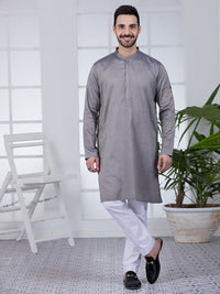 Grey Kurta - AL-K-1028
