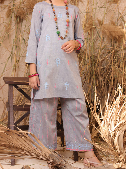 Grey Yarn Dyed 2 Piece Stitched - ALT-2PS-LKS-1029
