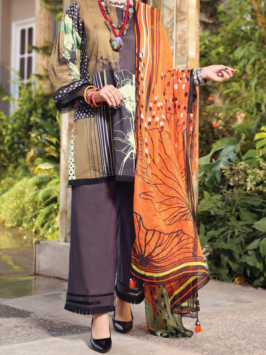 Green Lawn + Jacquard 3 Piece Unstitched - ALP-3PS-1037