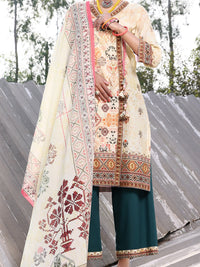 Beige Lawn 3Pc Stitched - ALP-3PS-1041