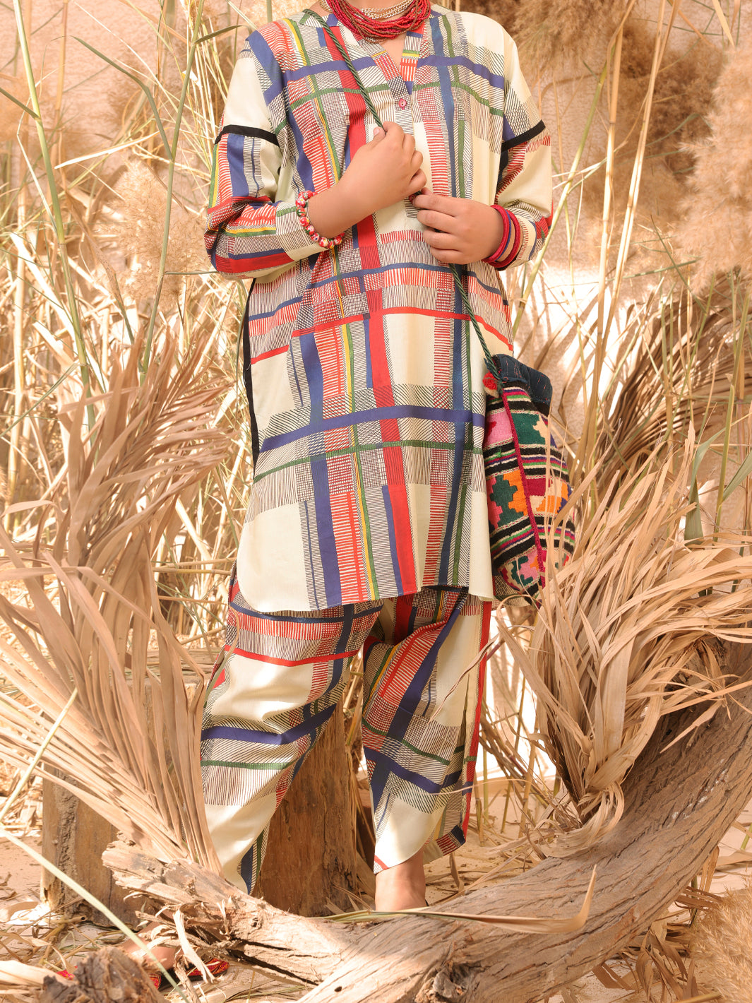 Beige Cambric 2 Piece Stitched - ALT-2PS-LKS-1046