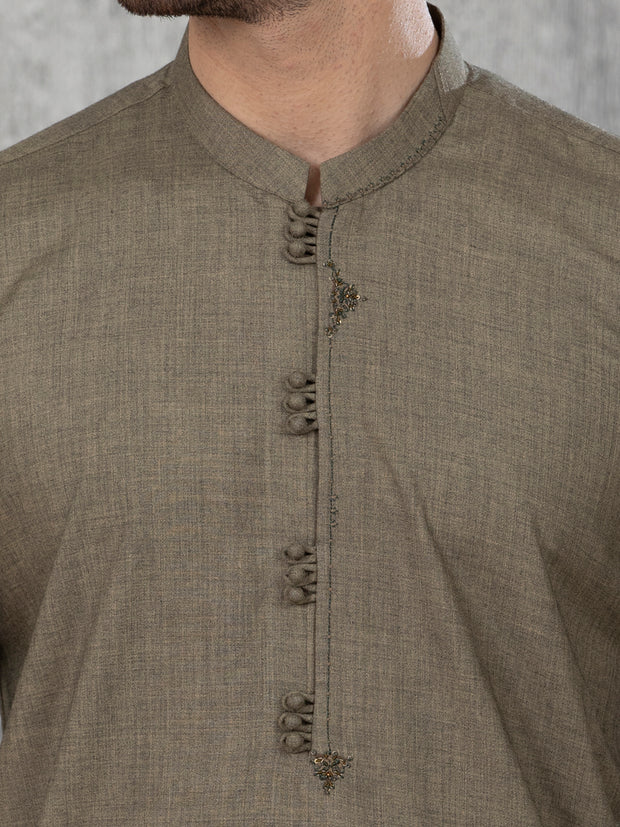 Mehndi Green Lucknowi Jacket With Kurta Set Design by Soniya G Men at  Pernia's Pop Up Shop 2024