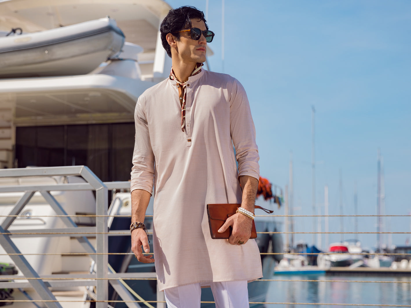 Peach Cotton Kurta - AL-K-1055