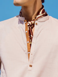 Peach Cotton Kurta - AL-K-1055