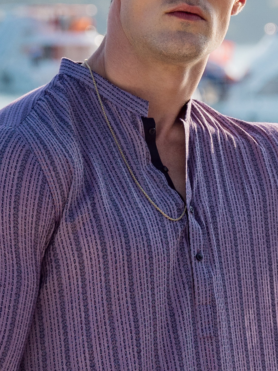 Purple Cotton Kurta - AL-K-1060