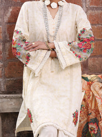 Off White Lawn 3Pc Stitched - ALP-3PS-1060/S