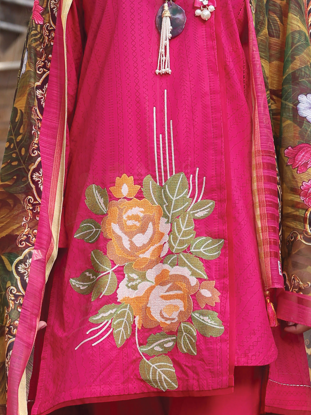 Fuchsia Lawn 3Pc Stitched - ALP-3PS-1061/S