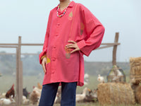 Pink Yarn Dyed Kurti - ALT-LK-1065