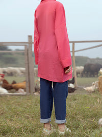 Pink Yarn Dyed Kurti - ALT-LK-1065