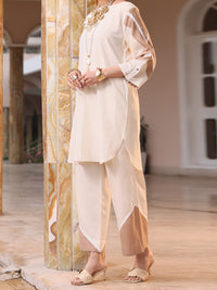 Off White Lawn 2Pc Stitched - ALP-2PS-LKS-1068