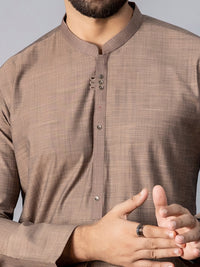 Light Brown Blended Kurta - AL-K-1079