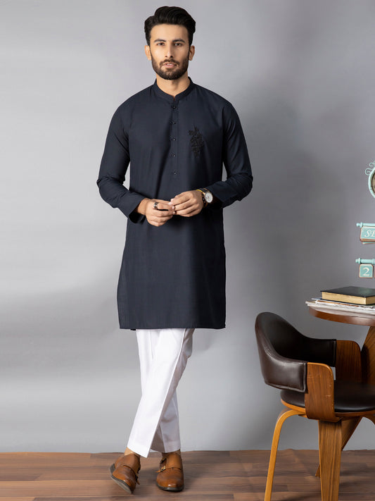 Blue Kurta - AL-K-1084A