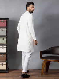 White Blended Kurta - AL-K-1085A