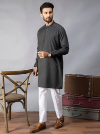 Grey Blended Kurta - AL-K-1086A