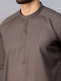Brown Blended Kurta - AL-K-1086C