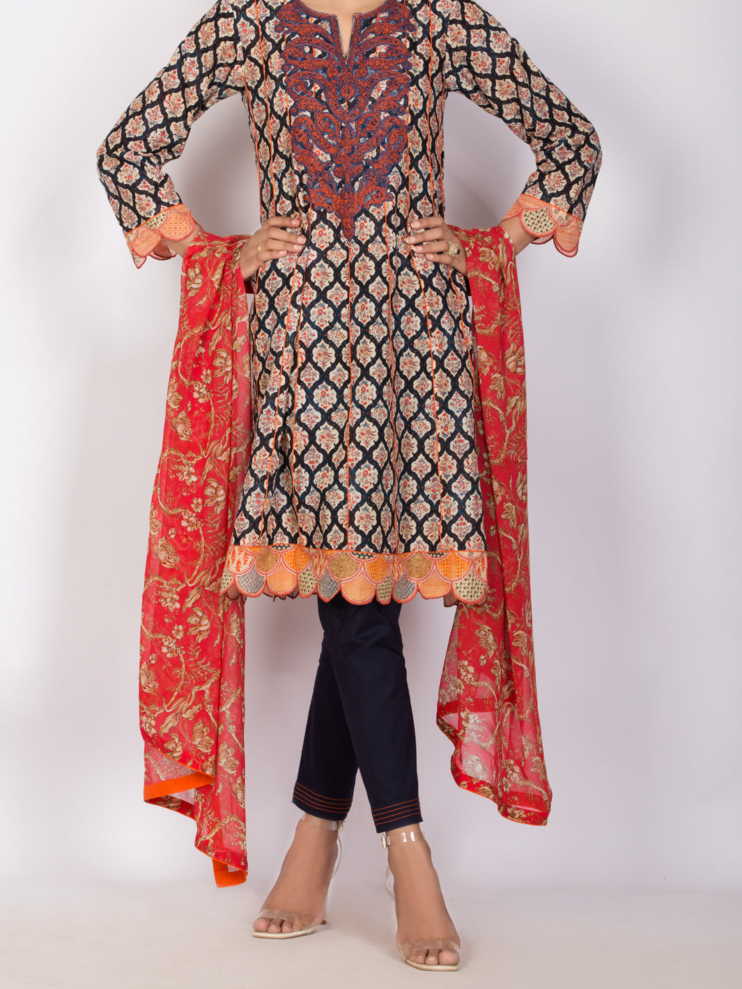 Blue Lawn 3Pc Unstitched - ALP-3PS-1125