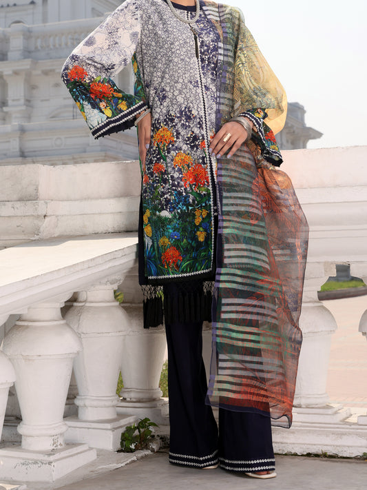 Grey Lawn 3 Piece Stitched - ALP-3PS-1126/S