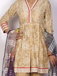 Beige Lawn 3 Piece Stitched - ALP-3PS-1127