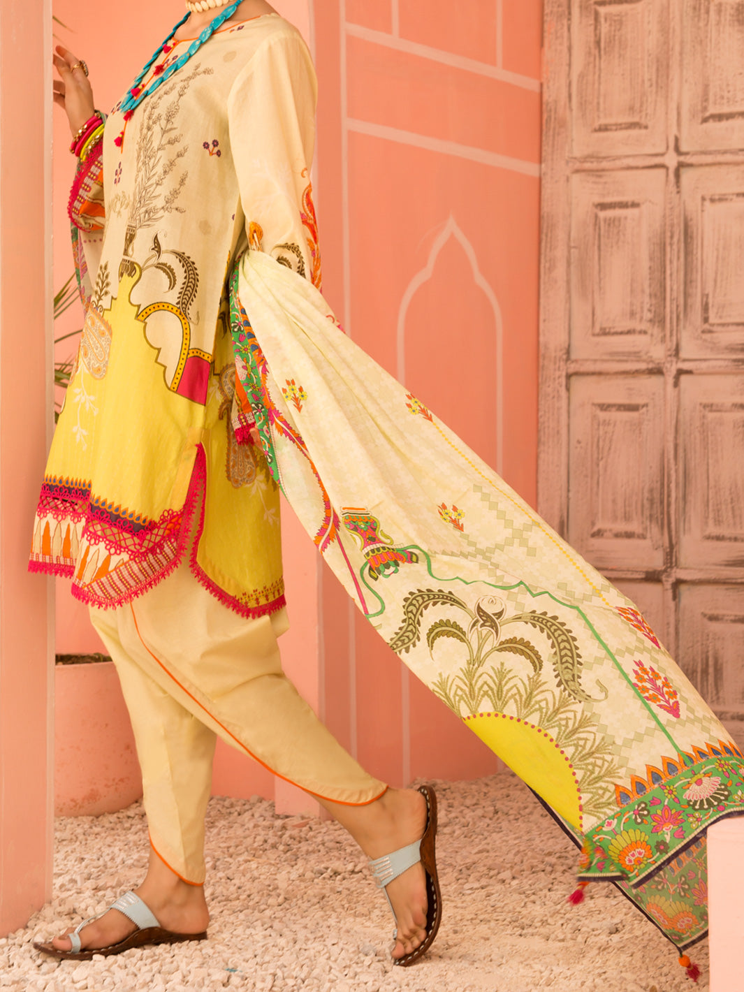 Beige Lawn 3Pc Unstitched - ALP-3PS-1135
