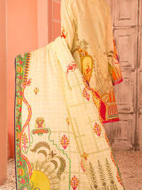 Beige Lawn 3Pc Stitched - ALP-3PS-1135