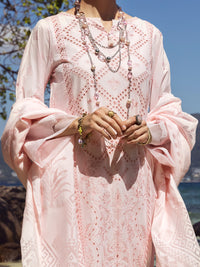 Pink Schiffli Lawn 3Pc Unstitched - ALP-3PS-1141