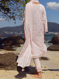 Pink Schiffli Lawn 3 Piece Stitched - ALP-3PS-1141