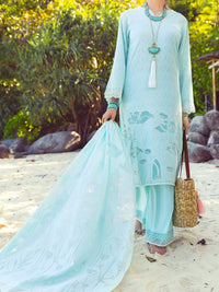 Sky Blue Jacquard 3Pc Unstitched - ALP-3PS-1142