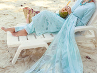 Sky Blue Jacquard 3Pc Unstitched - ALP-3PS-1142