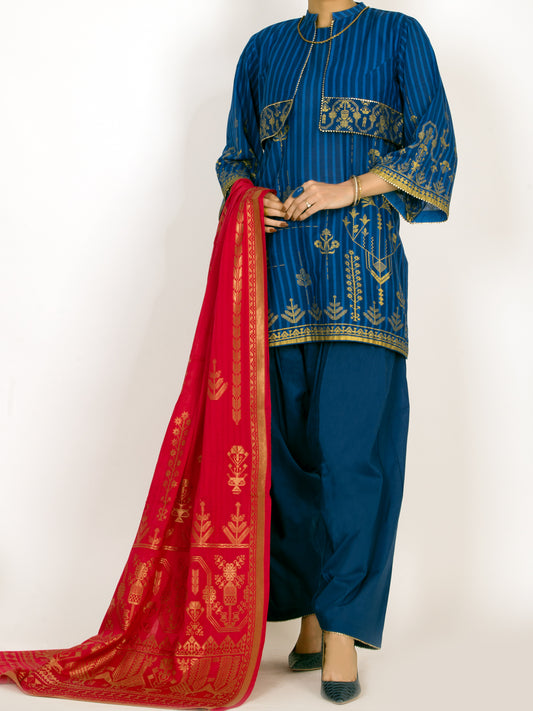 Blue Lawn 3 Piece Unstitched - ALP-3PS-1148