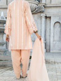 Pink Lurex Jacquard 3 Piece Unstitched - ALP-3PS-1188