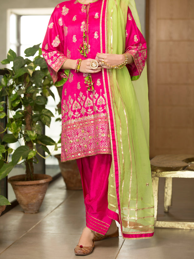 Fuchsia 3 Piece Unstitched - ALP-3PS-1194