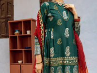 Green Silk 3Pc Stitched - ALP-3PS-1195