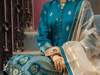 Teal Silk 3Pc Stitched - ALP-3PS-1197