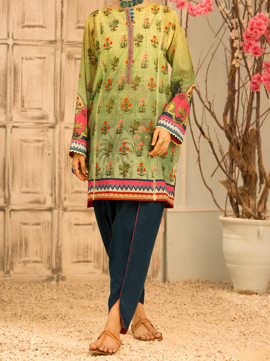 Sage Green Lawn 2Pc Unstitched - ALP-2PS-1206