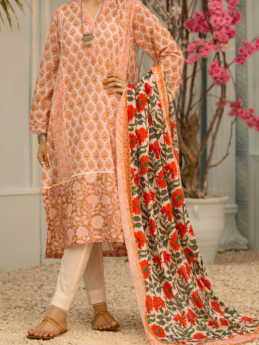 Off White Lawn 2 Piece Unstitched - ALP-2PS-1207