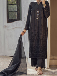 Black Cambric 3 Piece Unstitched - ALP-3PS-1169