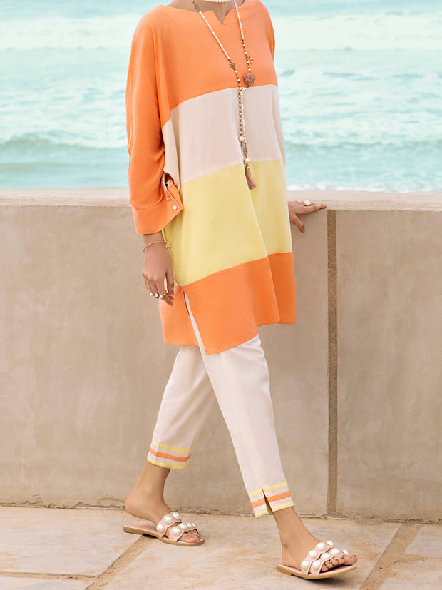 Peach Twill 2 Piece Stitched - ALP-2PS-LKS-1220