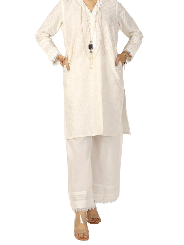 White 2 Piece Stitched - AL-2PS-LKS-771