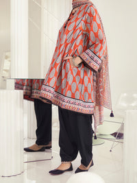 Orange Lawn 3Pc Unstitched - ALP-3PS-1238