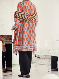 Orange Lawn 3Pc Unstitched - ALP-3PS-1238
