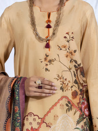 Beige Lawn 3Pc Stitched - ALP-3PS-1246