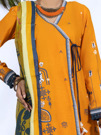 Orange Lawn 3Pc Stitched - ALP-3PS-1247