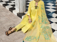 Parrot Green Lawn 3Pc Unstitched - ALP-3PS-1258