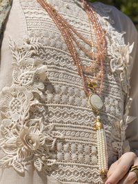 Beige Khaddi Net 3 Piece Stitched - ALP-3PS-1274