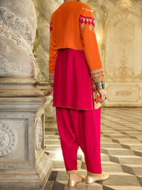 Pink Raw Silk 2Pc Stitched - ALP-2PS-LKS-1276