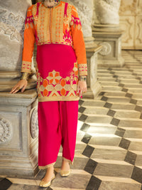 Pink Raw Silk 2Pc Stitched - ALP-2PS-LKS-1276