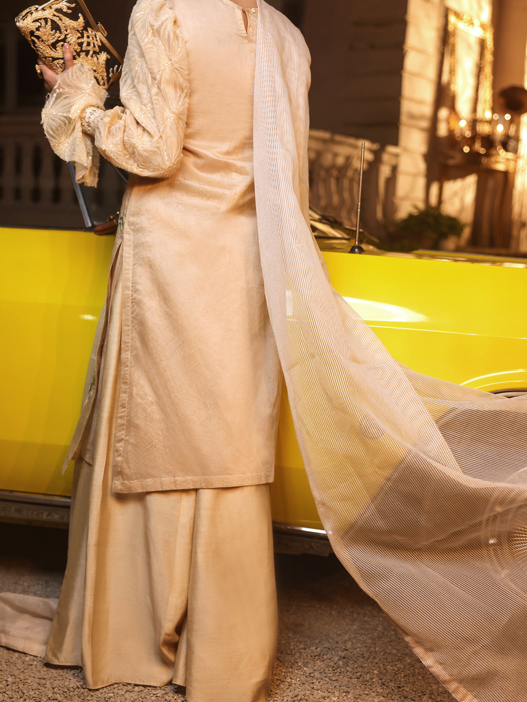Beige Modal 3Pc Unstitched - ALP-3PS-1289