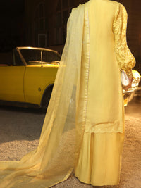 Yellow Mesuri 3Pc Unstitched - ALP-3PS-1291