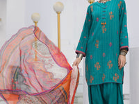 Green Dobby 3Pc Unstitched - ALP-3PS-1312