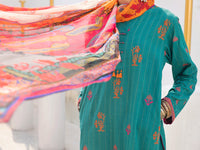 Green Dobby 3Pc Unstitched - ALP-3PS-1312